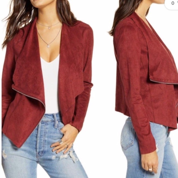 Blank NYC Jackets & Blazers - Blank NYC XL faux suede drape front Moto jacket